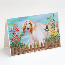 Load image into Gallery viewer, Afghan Hound Spring Greeting Cards -  Blank Note Cards – 8-Pack of Artist-Designed Cards with Envelopes