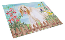 Load image into Gallery viewer, Afghan Hound Spring Glass Cutting Boards – Durable, Decorative Kitchen Art Large CK1264LCB