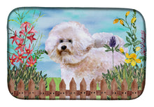 Load image into Gallery viewer, Bichon Frise #2 Spring Dish Drying Mat – Absorbent, Artistic Kitchen Essentials CK1267DDM