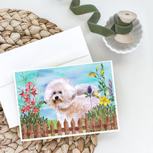 Load image into Gallery viewer, Bichon Frise #2 Spring Greeting Cards -  Blank Note Cards – 8-Pack of Artist-Designed Cards with Envelopes