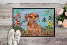 Load image into Gallery viewer, Red Dachshund Spring Doormat - 24x36 Decorative Floor Mat – Indoor/Outdoor Rug with Artistic Flair CK1269JMAT