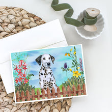 Load image into Gallery viewer, Dalmatian Puppy Spring Greeting Cards -  Blank Note Cards – 8-Pack of Artist-Designed Cards with Envelopes