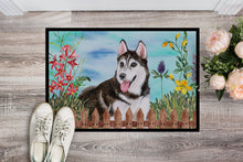 Load image into Gallery viewer, Siberian Husky #2 Spring Doormat - 24x36 Decorative Floor Mat – Indoor/Outdoor Rug with Artistic Flair CK1274JMAT