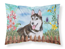 Load image into Gallery viewer, Siberian Husky #2 Spring  Standard Pillowcase – Artistic Decorative Front, White Back CK1274PILLOWCASE