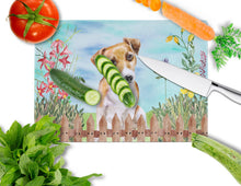 Load image into Gallery viewer, Jack Russell Terrier #2 Spring Glass Cutting Boards – Durable, Decorative Kitchen Art Large CK1275LCB