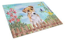 Load image into Gallery viewer, Jack Russell Terrier #2 Spring Glass Cutting Boards – Durable, Decorative Kitchen Art Large CK1275LCB
