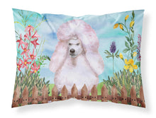 Load image into Gallery viewer, White Standard Poodle Spring  Standard Pillowcase – Artistic Decorative Front, White Back CK1279PILLOWCASE
