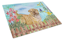Load image into Gallery viewer, Shar Pei Puppy Spring Glass Cutting Boards – Durable, Decorative Kitchen Art Large CK1281LCB