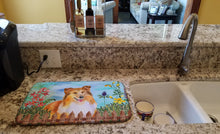 Load image into Gallery viewer, Sheltie Spring Dish Drying Mat – Absorbent, Artistic Kitchen Essentials CK1282DDM