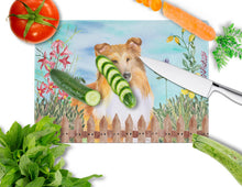 Load image into Gallery viewer, Sheltie Spring Glass Cutting Boards – Durable, Decorative Kitchen Art Large CK1282LCB