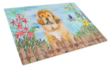 Load image into Gallery viewer, Tibetan Mastiff Spring Glass Cutting Boards – Durable, Decorative Kitchen Art Large CK1283LCB