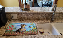 Load image into Gallery viewer, Miniature Pinscher #2 Spring Dish Drying Mat – Absorbent, Artistic Kitchen Essentials CK1286DDM