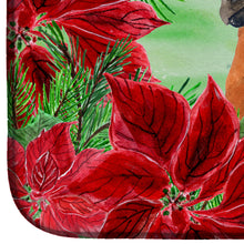 Load image into Gallery viewer, German Boxer Poinsettas Dish Drying Mat – Absorbent, Artistic Kitchen Essentials CK1289DDM