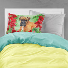 Load image into Gallery viewer, German Boxer Poinsettas  Standard Pillowcase – Artistic Decorative Front, White Back CK1289PILLOWCASE