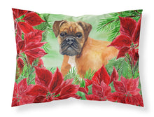 Load image into Gallery viewer, German Boxer Poinsettas  Standard Pillowcase – Artistic Decorative Front, White Back CK1289PILLOWCASE