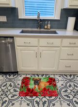 Load image into Gallery viewer, German Boxer Poinsettas Machine Washable Memory Foam Mat CK1289RUG