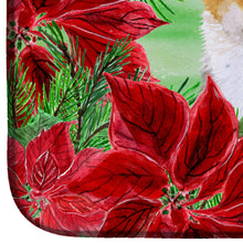Load image into Gallery viewer, Pembroke Corgi Poinsettas Dish Drying Mat – Absorbent, Artistic Kitchen Essentials CK1291DDM