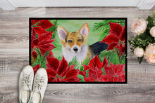 Load image into Gallery viewer, Pembroke Corgi Poinsettas Doormat - 18x27 Decorative Floor Mat – Indoor/Outdoor Rug with Artistic Flair CK1291MAT