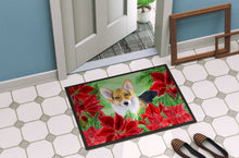 Load image into Gallery viewer, Pembroke Corgi Poinsettas Doormat - 18x27 Decorative Floor Mat – Indoor/Outdoor Rug with Artistic Flair CK1291MAT