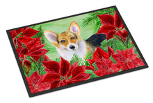 Load image into Gallery viewer, Pembroke Corgi Poinsettas Doormat - 18x27 Decorative Floor Mat – Indoor/Outdoor Rug with Artistic Flair CK1291MAT