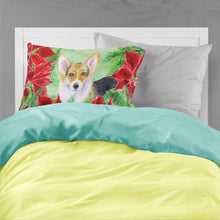 Load image into Gallery viewer, Pembroke Corgi Poinsettas  Standard Pillowcase – Artistic Decorative Front, White Back CK1291PILLOWCASE