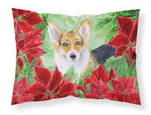 Load image into Gallery viewer, Pembroke Corgi Poinsettas  Standard Pillowcase – Artistic Decorative Front, White Back CK1291PILLOWCASE