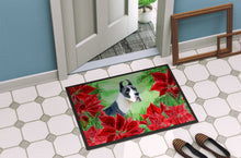 Load image into Gallery viewer, Harlequin Great Dane Poinsettas Doormat - 18x27 Decorative Floor Mat – Indoor/Outdoor Rug with Artistic Flair CK1292MAT