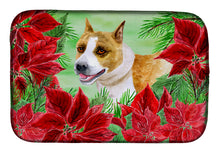 Load image into Gallery viewer, American Staffordshire Poinsettas Dish Drying Mat – Absorbent, Artistic Kitchen Essentials CK1293DDM