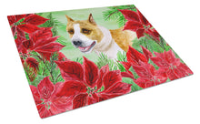 Load image into Gallery viewer, American Staffordshire Poinsettas Glass Cutting Boards – Durable, Decorative Kitchen Art Large CK1293LCB