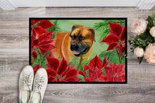 Load image into Gallery viewer, Boerboel Mastiff Poinsettas Doormat - 18x27 Decorative Floor Mat – Indoor/Outdoor Rug with Artistic Flair CK1295MAT