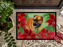 Load image into Gallery viewer, Boerboel Mastiff Poinsettas Doormat - 18x27 Decorative Floor Mat – Indoor/Outdoor Rug with Artistic Flair CK1295MAT
