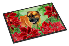 Load image into Gallery viewer, Boerboel Mastiff Poinsettas Doormat - 18x27 Decorative Floor Mat – Indoor/Outdoor Rug with Artistic Flair CK1295MAT