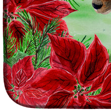 Load image into Gallery viewer, Smooth Fox Terrier Poinsettas Dish Drying Mat – Absorbent, Artistic Kitchen Essentials CK1296DDM