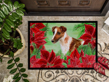 Load image into Gallery viewer, Smooth Fox Terrier Poinsettas Doormat - 18x27 Decorative Floor Mat – Indoor/Outdoor Rug with Artistic Flair CK1296MAT