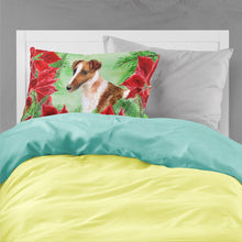 Load image into Gallery viewer, Smooth Fox Terrier Poinsettas  Standard Pillowcase – Artistic Decorative Front, White Back CK1296PILLOWCASE