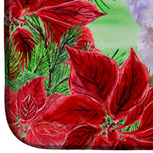 Load image into Gallery viewer, Bichon Frise Poinsettas Dish Drying Mat – Absorbent, Artistic Kitchen Essentials CK1297DDM