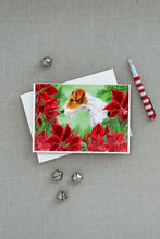 Load image into Gallery viewer, Fox Terrier Poinsettas Greeting Cards -  Blank Note Cards – 8-Pack of Artist-Designed Cards with Envelopes