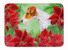 Load image into Gallery viewer, Fox Terrier Poinsettas Machine Washable Memory Foam Mat CK1298RUG