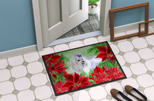 Load image into Gallery viewer, Maltese Poinsettas Doormat - 24x36 Decorative Floor Mat – Indoor/Outdoor Rug with Artistic Flair CK1299JMAT