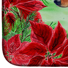 Load image into Gallery viewer, Dachshund Poinsettas Dish Drying Mat – Absorbent, Artistic Kitchen Essentials CK1300DDM