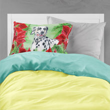 Load image into Gallery viewer, Dalmatian Poinsettas  Standard Pillowcase – Artistic Decorative Front, White Back CK1301PILLOWCASE