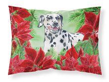 Load image into Gallery viewer, Dalmatian Poinsettas  Standard Pillowcase – Artistic Decorative Front, White Back CK1301PILLOWCASE