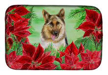 Load image into Gallery viewer, German Shepherd Poinsettas Dish Drying Mat – Absorbent, Artistic Kitchen Essentials CK1302DDM