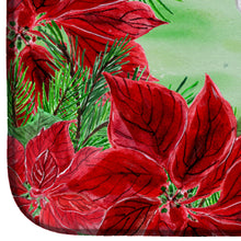 Load image into Gallery viewer, Siberian Husky Poinsettas Dish Drying Mat – Absorbent, Artistic Kitchen Essentials CK1303DDM