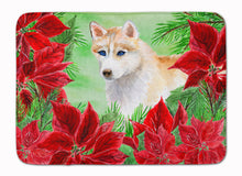 Load image into Gallery viewer, Siberian Husky Poinsettas Machine Washable Memory Foam Mat CK1303RUG