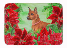 Load image into Gallery viewer, Miniature Pinscher Poinsettas Machine Washable Memory Foam Mat CK1304RUG