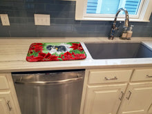 Load image into Gallery viewer, Papillon Poinsettas Dish Drying Mat – Absorbent, Artistic Kitchen Essentials CK1305DDM