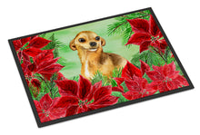 Load image into Gallery viewer, Chihuahua Poinsettas Doormat - 24x36 Decorative Floor Mat – Indoor/Outdoor Rug with Artistic Flair CK1306JMAT