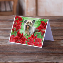 Load image into Gallery viewer, Chinese Crested Poinsettas Greeting Cards -  Blank Note Cards – 8-Pack of Artist-Designed Cards with Envelopes