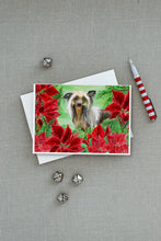 Load image into Gallery viewer, Chinese Crested Poinsettas Greeting Cards -  Blank Note Cards – 8-Pack of Artist-Designed Cards with Envelopes